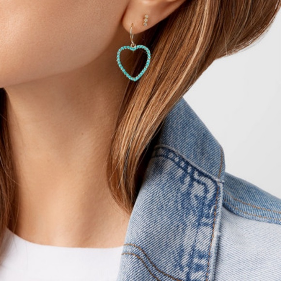 Jennifer Meyer Jewelry - Jennifer Meyer Heart 18-k gold turquoise earrings